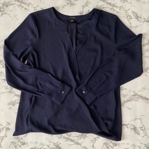 Ann Taylor Navy Blouse Size Medium